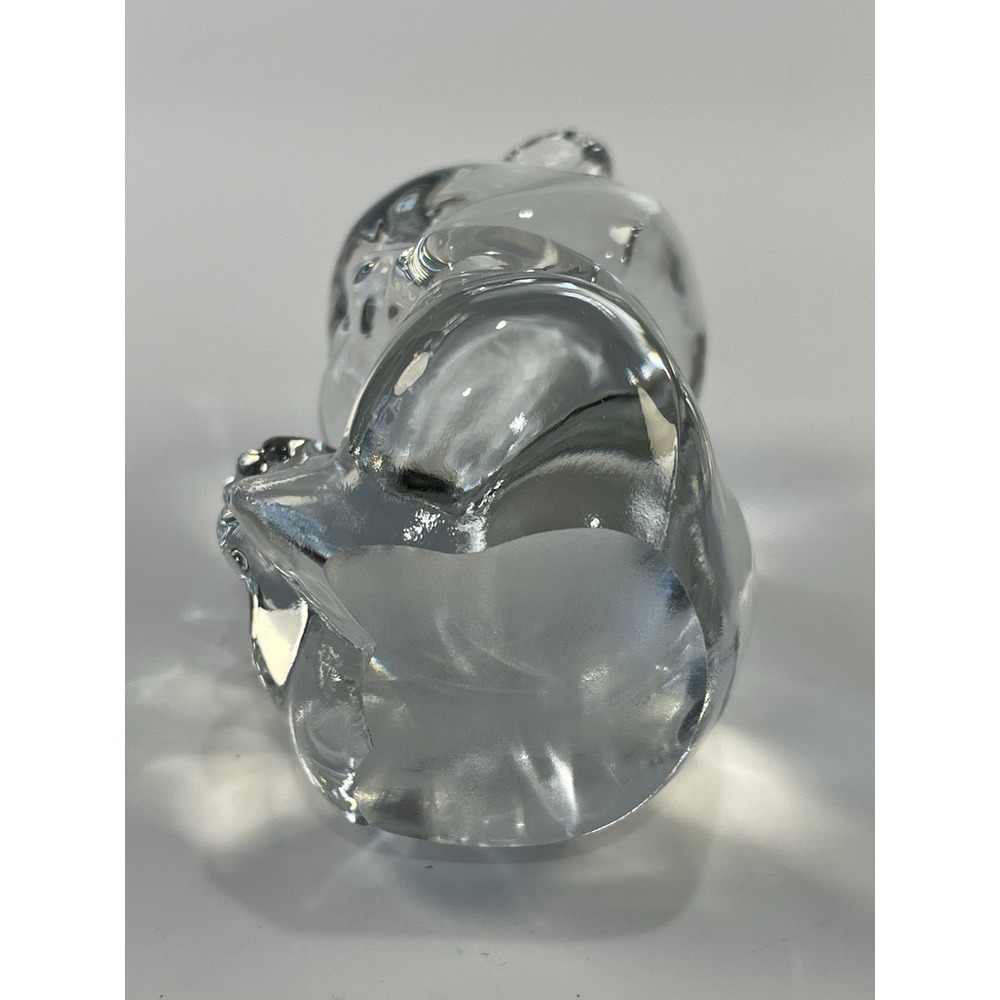 Fenton Glass Teady Bear Crystal Clear Art Collectible Figurine 3.5" Paperweight - Picture 7 of 8